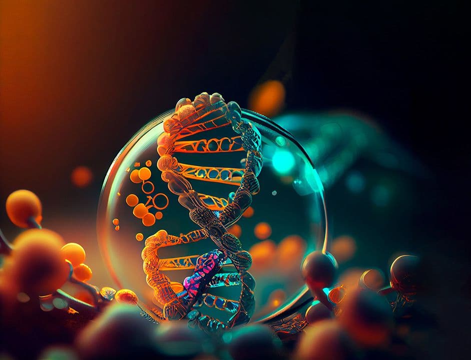 Concept of the evolution of human DNA under a microscope. Generative AI | Image Credit: © Fantastic - © Fantastic - stock.adobe.com